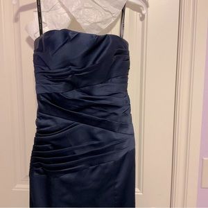 Alfred Angelo #7006 Strapless Dress - Size 6, Navy